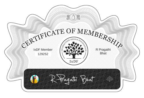 R Pragathi Bhat's Certificate of membership