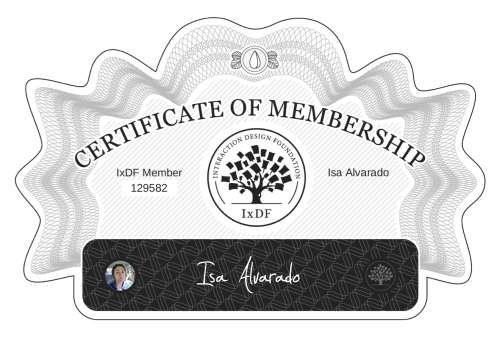 Isa's Certificate of membership