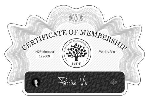 Perrine's Certificate of membership