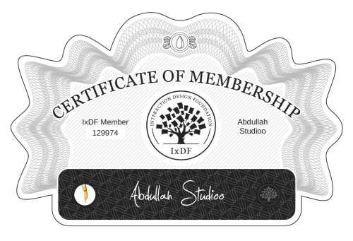 Abdullah's Certificate of membership