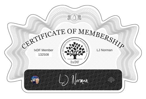 LJ Norman's Certificate of membership