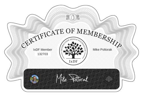 Mike's Certificate of membership