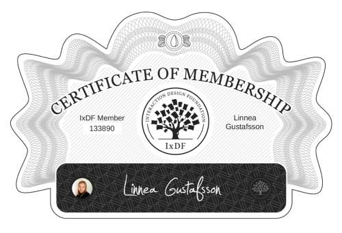Linnea's Certificate of membership