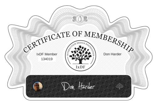 Don's Certificate of membership