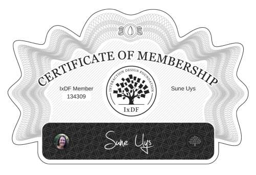 Suné's Certificate of membership