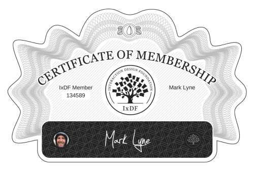 Mark's Certificate of membership