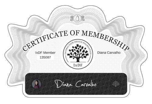 Diana's Certificate of membership