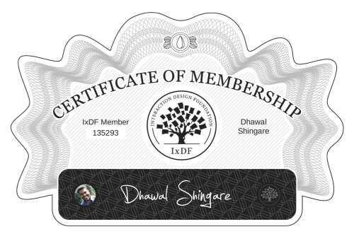 Dhawal's Certificate of membership