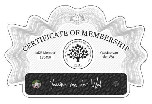 Yassine's Certificate of membership