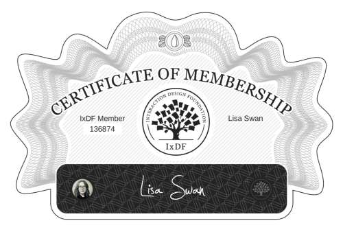 Lisa's Certificate of membership