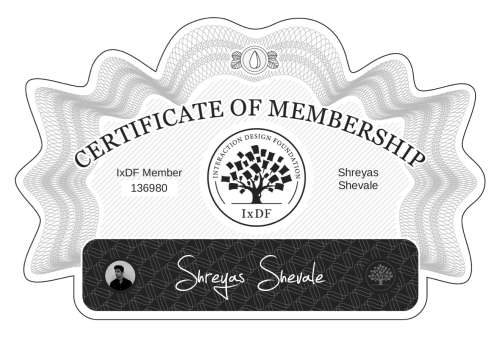 Shreyas's Certificate of membership
