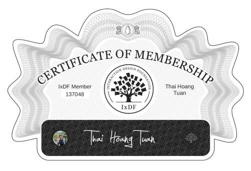 Thái's Certificate of membership