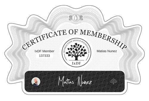 Matias's Certificate of membership