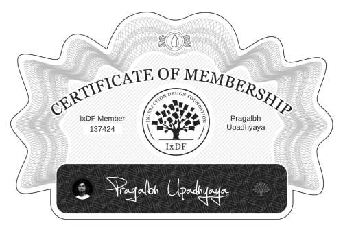 Pragalbh's Certificate of membership