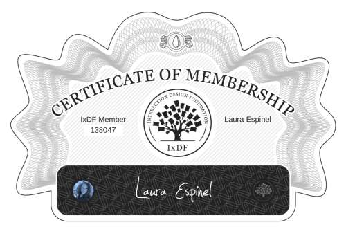 Laura's Certificate of membership