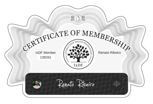 Renato's Certificate of membership