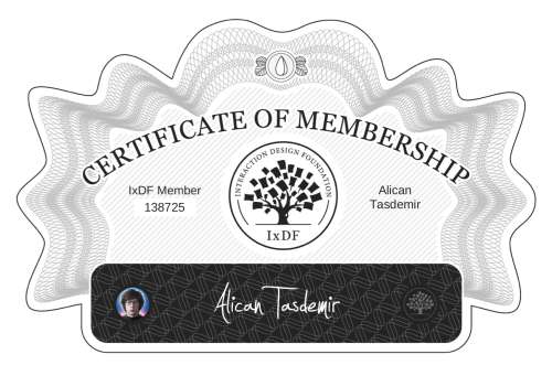 Alican's Certificate of membership