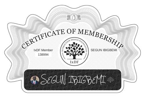SEGUN's Certificate of membership