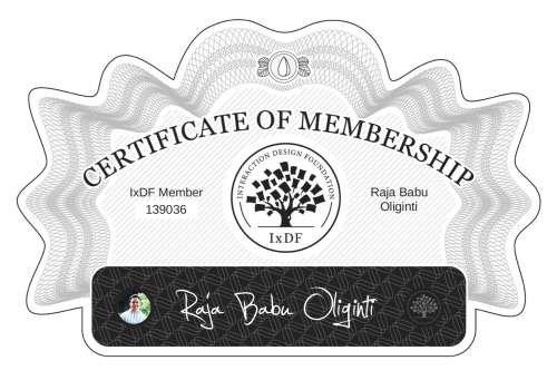 Raja's Certificate of membership