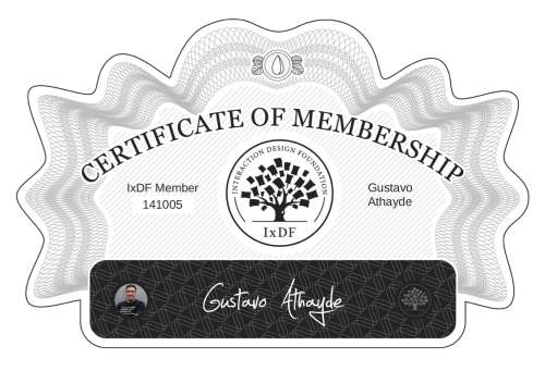 Gustavo's Certificate of membership