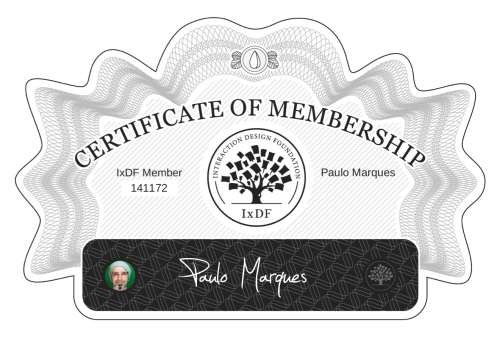 Paulo's Certificate of membership