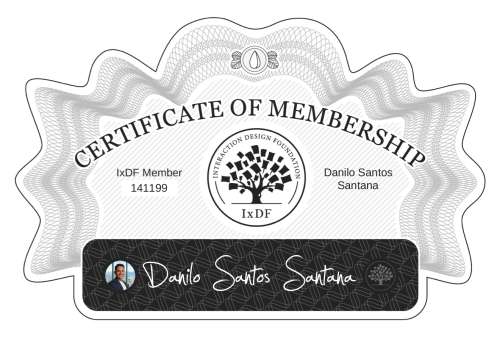 Danilo's Certificate of membership