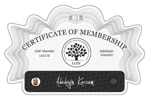 Adedoyin's Certificate of membership
