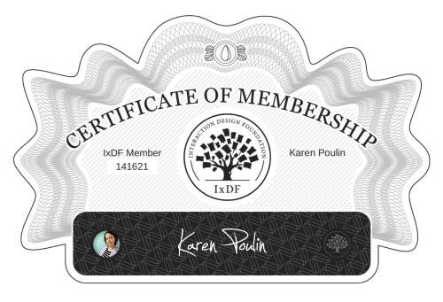Karen's Certificate of membership