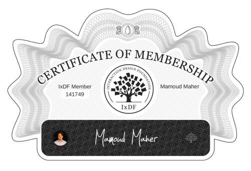 Mamoud's Certificate of membership