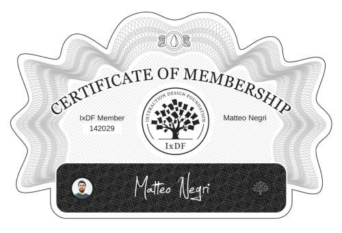 Matteo's Certificate of membership