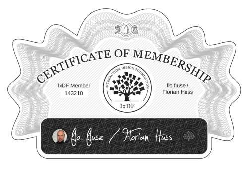 flo's Certificate of membership