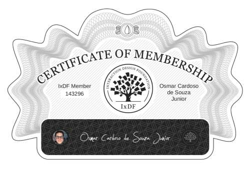 Osmar's Certificate of membership
