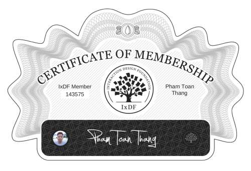Pham's Certificate of membership