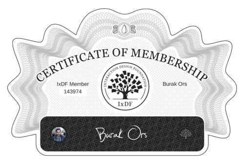Burak's Certificate of membership