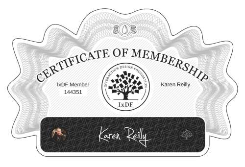 Karen's Certificate of membership