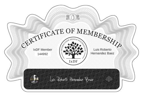 Luis's Certificate of membership