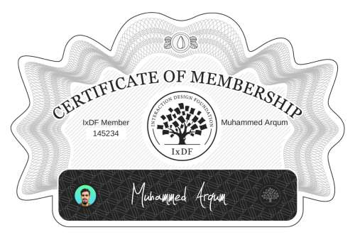 Muhammed's Certificate of membership