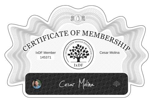 Cesar's Certificate of membership