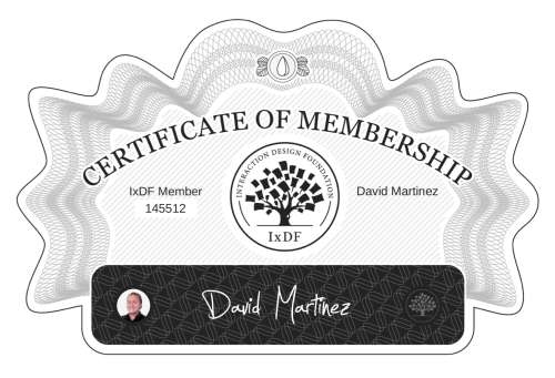 David's Certificate of membership