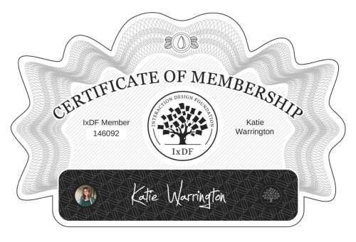 Katie's Certificate of membership