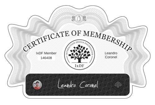 Leandro's Certificate of membership