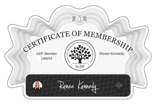 Renee's Certificate of membership
