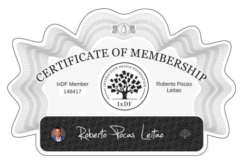 Roberto's Certificate of membership