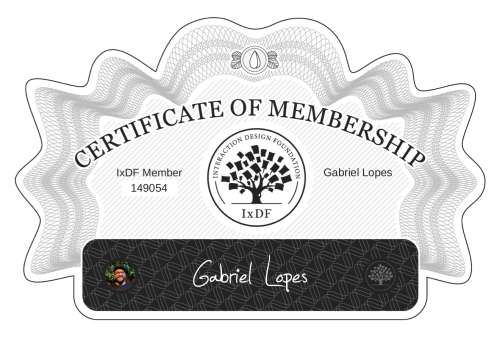 Gabriel's Certificate of membership