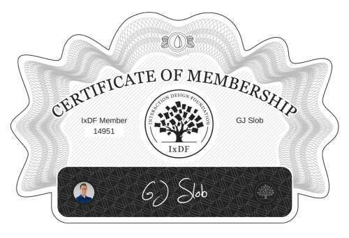 GJ Slob's Certificate of membership
