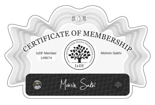 Mohsin's Certificate of membership