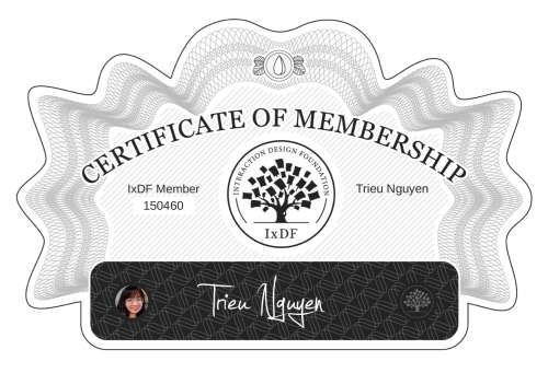 Trieu's Certificate of membership