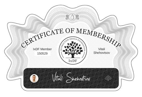 Vitali's Certificate of membership