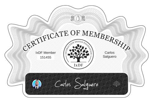 Carlos's Certificate of membership