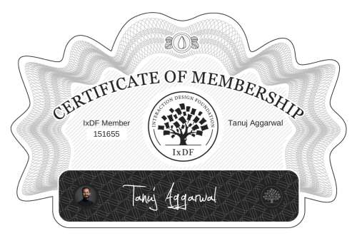 Tanuj's Certificate of membership